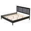 Lit très grand en bois massif, support robuste de 600 lb, aucun sommier tapissier requis, tête de lit tapissier avec poignées en métal-1031271167-1031271164