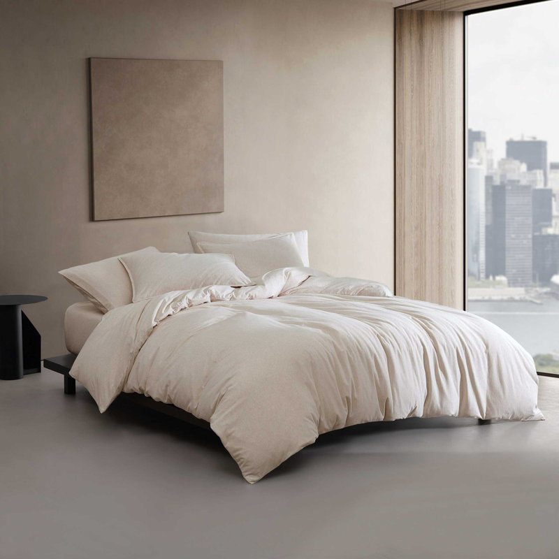 Ensemble de housse de couette Calvin Klein, Housse de couette simple + 1 taie décorative stan, Rose