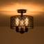 Plafonnier semi-encastré 3 lumières 11,81 po Hiltner