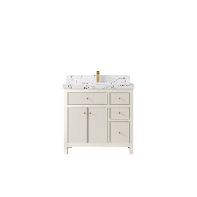 Sonoma 36 po X P 22 po Meuble-lavabo central en albâtre Quartz