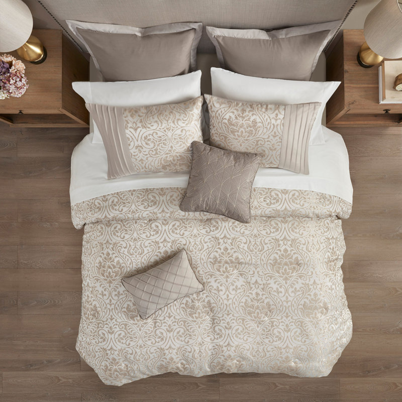 Ensemble d'édredon 12 pièces avec draps kaki