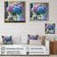 Hydrangées bleues mauves gracieuses Harmony II - impression-1366837333-1366837331