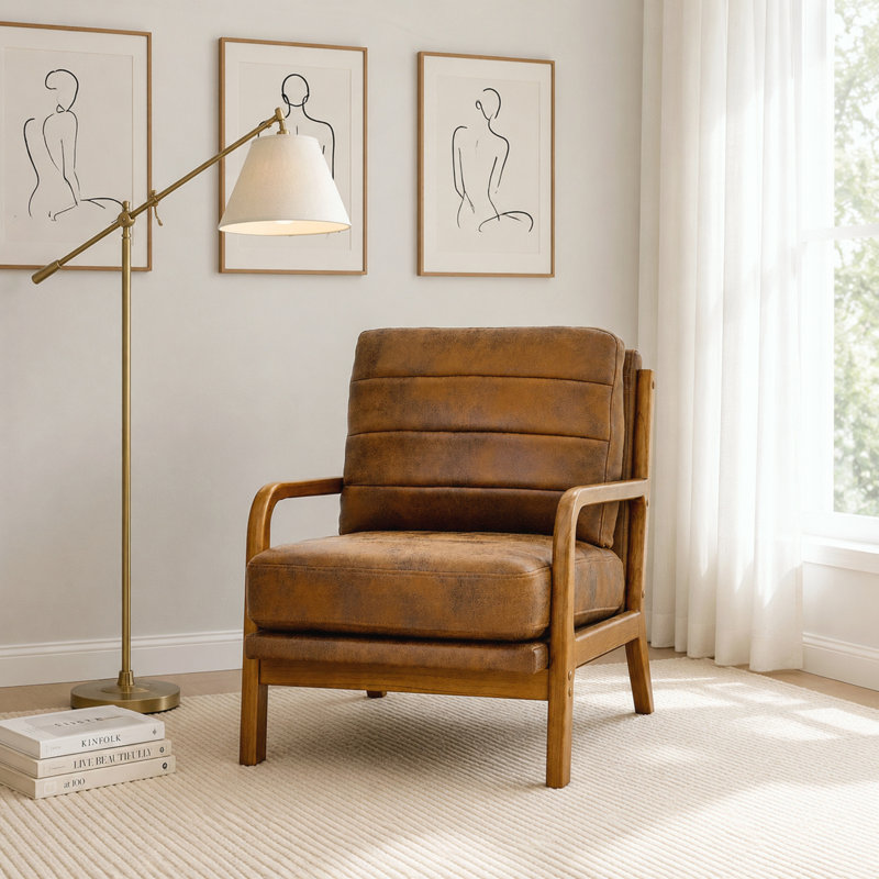 Fauteuil en bois, Light Brown