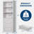 Fluted Bookshelf with Drawers, 6-Tier Tall Bookcase with Cabinet, Modern Wood Display Shelf-1392139895