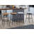 LuXeo Doheny Black Steel Legs Swivel Barstool with Upholstered Seat-82827655-82827657