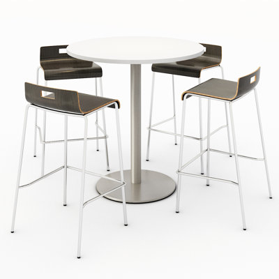 36" L Round Breakroom Table and Chair Set