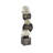 Cole And Grey Glass Stacked Orb Abstract Sculpture With Black Base