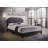 Gray Fabric Queen Bed