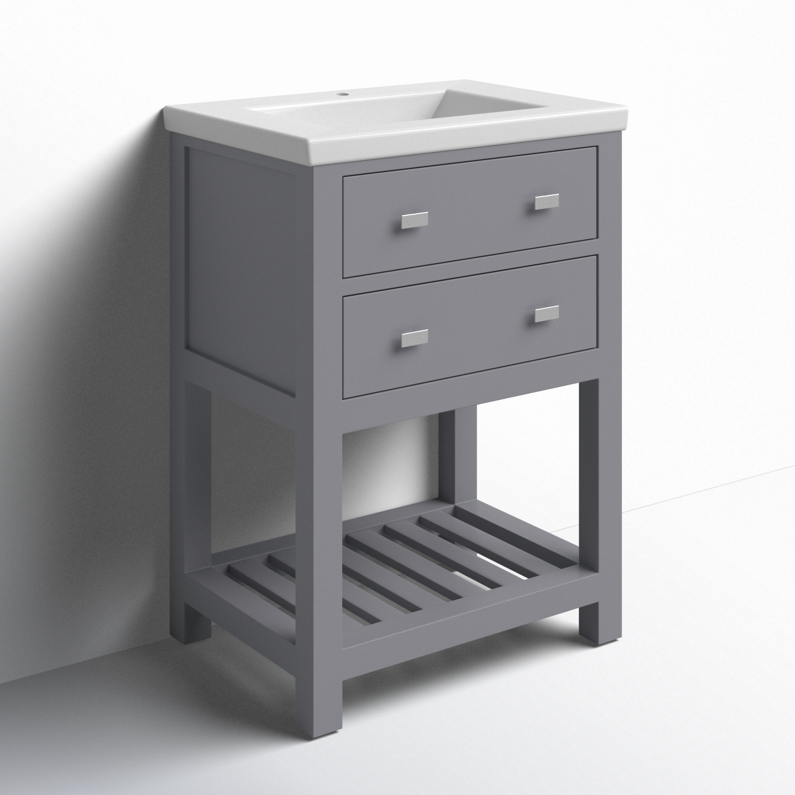 Caitlyn 24'' Single Bathroom Vanity, Gray