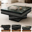 Table basse à motif de diamants broyés