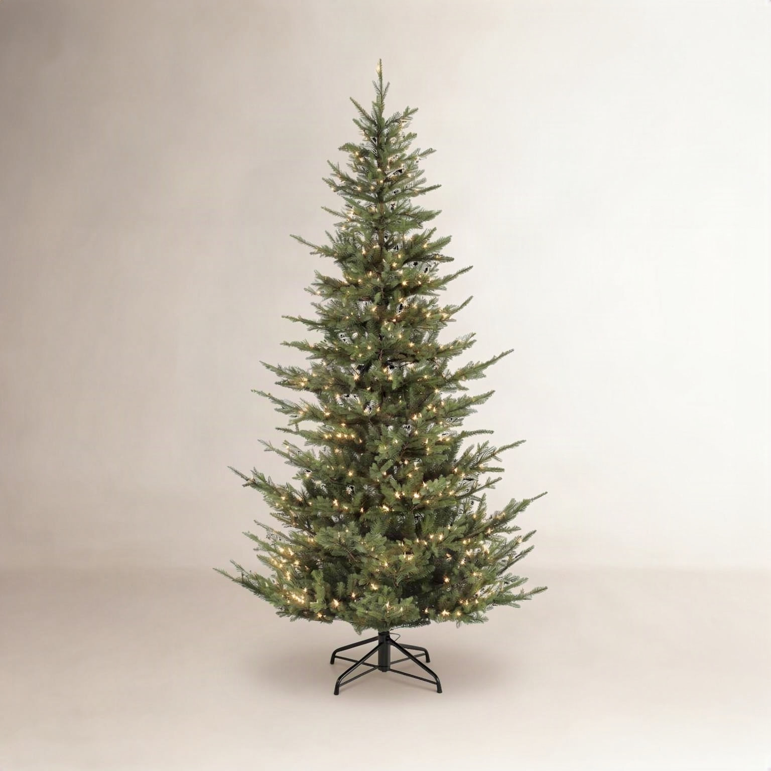 Lighted Artificial Fir Christmas Tree, 6.5' H