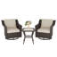 Chaise berçante d'extérieur pivotante avec table d'appoint-159934963