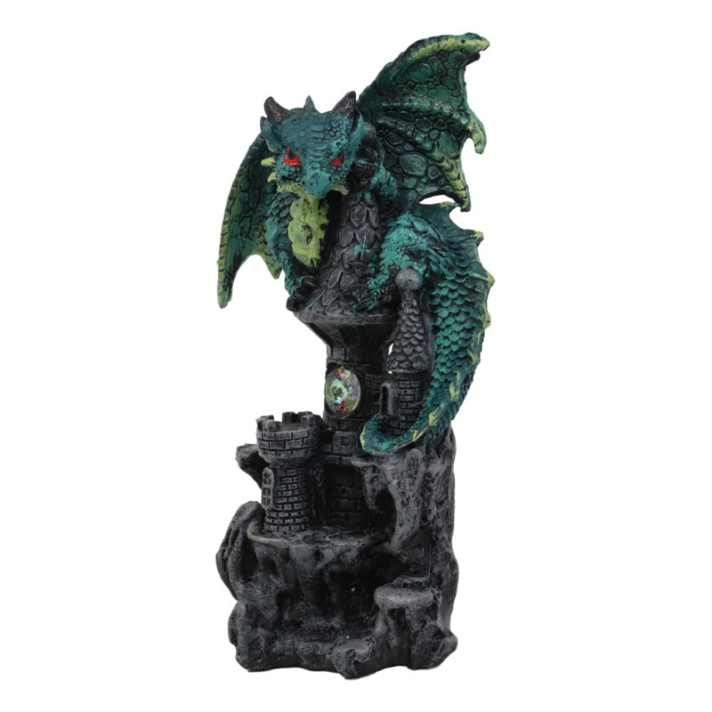 Dessus de table avec figurine en cristal rhinestone en cristal gaia earth s’asseoir on castle Armadale