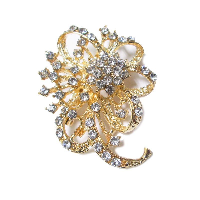 Broche en cristal Exmouth, Or