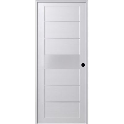 Porte standard préfinie en bois manufacturé massif et verre Siah