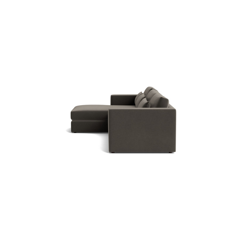 Haywood Left Chaise Sectional, Performance Velvet - Graphite