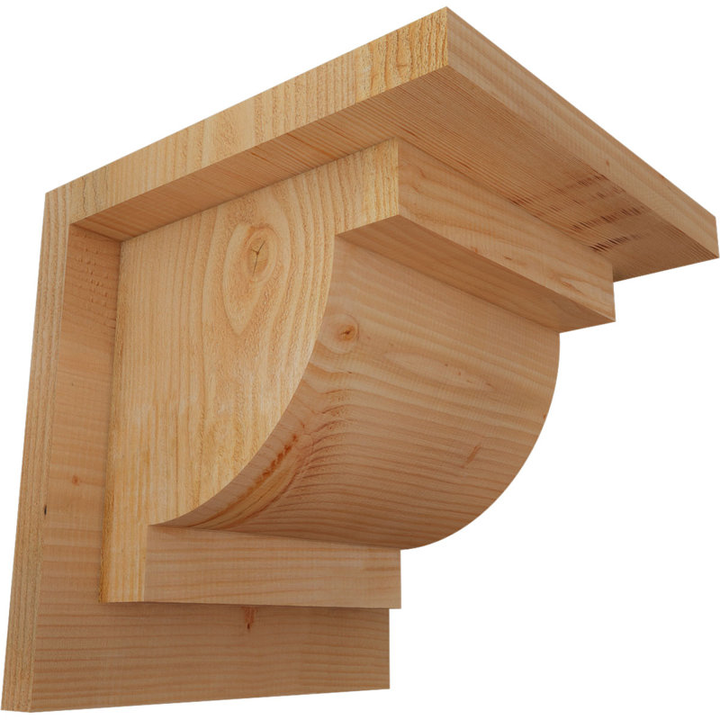 Corbeau alpin avec contre-plaque, H 8 po x l 8 po x P 8 po, Sapin de Douglas, Sciage brut