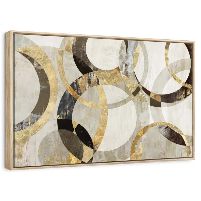 Chevauchement, Cadre flottant en bois naturel, 43 po x 29 po