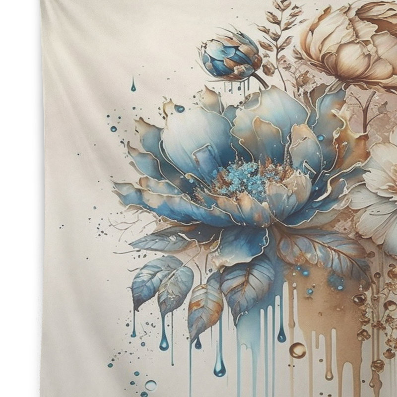 Tapisserie en polyester avec fleurs réalistes en polyester III, H 50 po x l 60 po