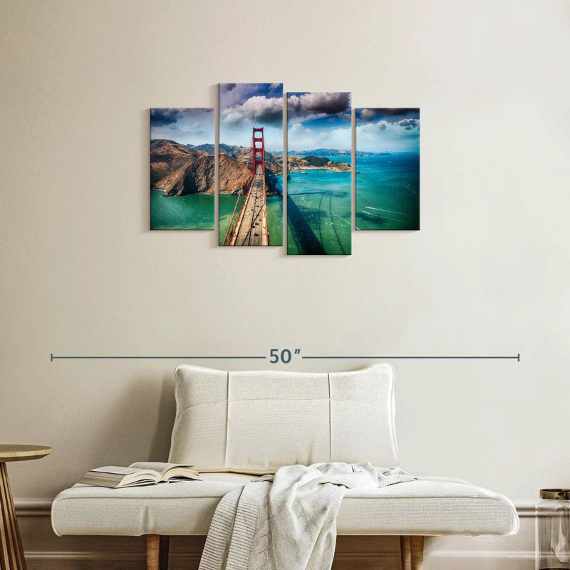 Lilie Golden Gate Bridge d'en haut, H 22 po x l 36 po
