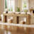 41.3'' Farmhouse Console Table, Rectangular Entryway Table with Double Base, Light Brown