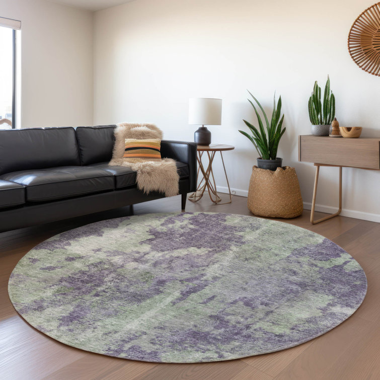 Premium Machine Washable Cerrito AMF573 Purple Rug