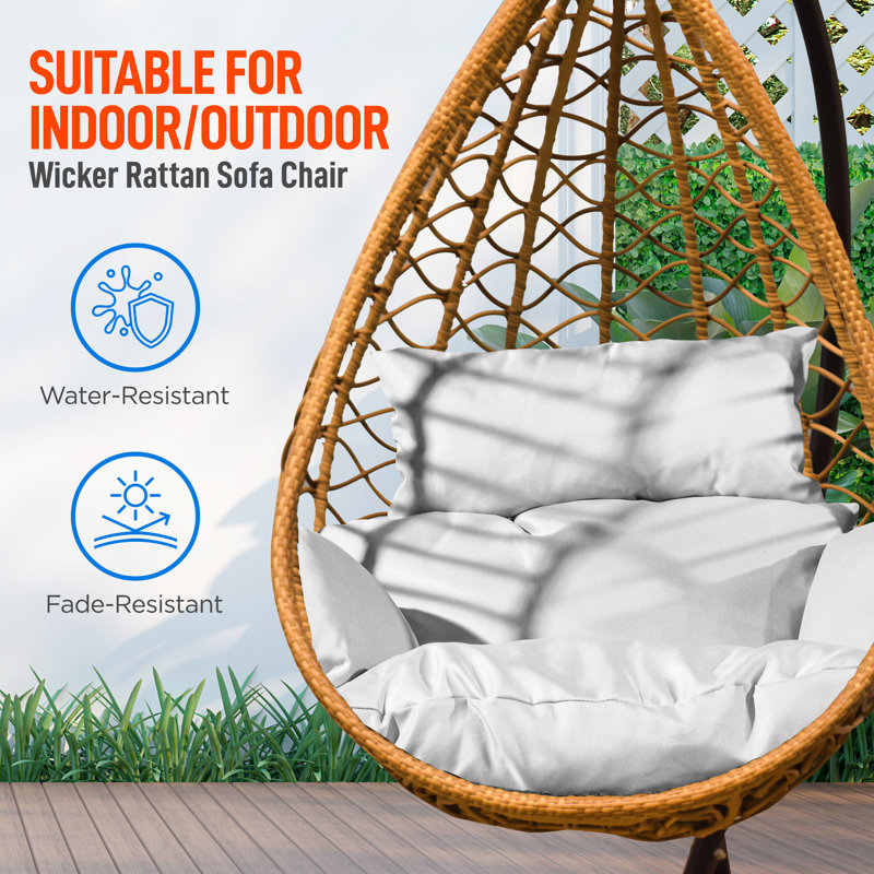Chaise hamac avec support, Blanc