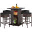 Ensemble de 5 tabourets de bar Patiojoy