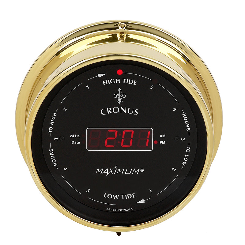 Horloge murale Cronus, Laiton / Noir