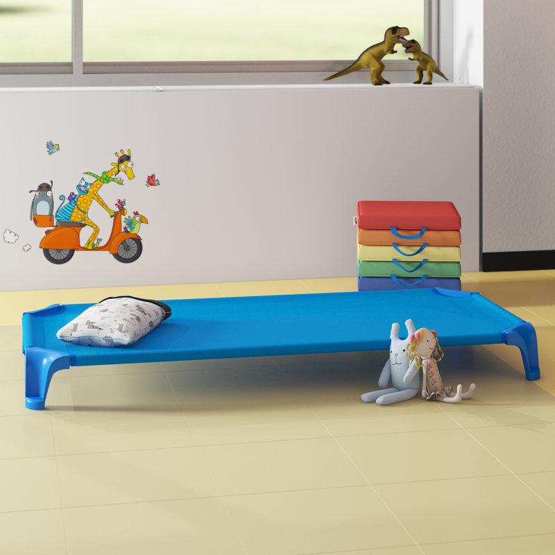 Assembled Heavy-Duty Mesh Fabric Stackable Daycare Cots