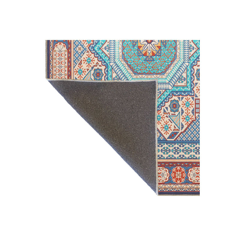 Tapis décoratif multicolore à motif ethnique, Rectangle 3 pi 3 po x 4 pi 11 po