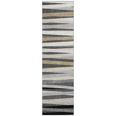  Machine Washable Indoor/Outdoor Chantille ACN997 Gray Area Rug
