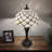 Halden Tiffany Style Table Lamp White Stained Glass LED Bulbs Included 22" H x 12" W x 12" D