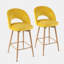 Ensemble de 3 tabourets de bar pivotants avec dossier 360 °-2023678356-2044701028
