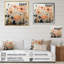 «Peach Blossoming Abstractions I», art mural abstrait sur toile-186514992-186514991