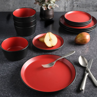 Gibson Elite Soho Lounge Sofia 12-Piece Coupe Dinnerware Set