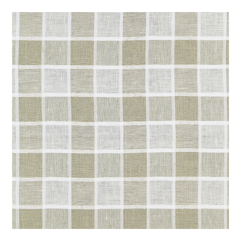 Atmosphere Sheers Wainscott Check Sheer Fabric, Linen