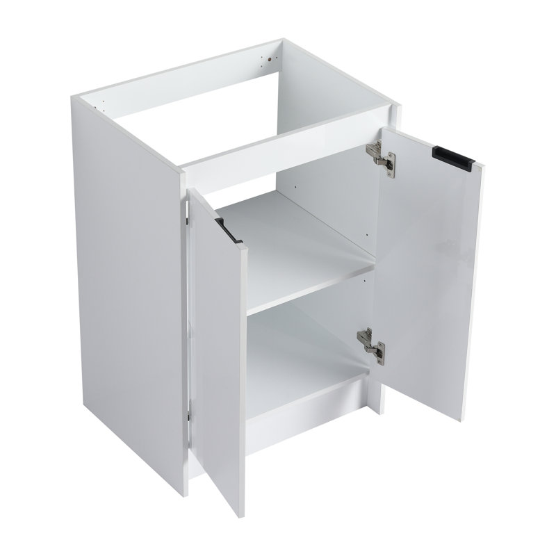 Zenith 72" Modern Freestanding Vanity Set with Resin Sink and Soft-Close Features