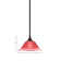 Stem Hung Mini Pendant With 10" Raspberry Crystal Glass