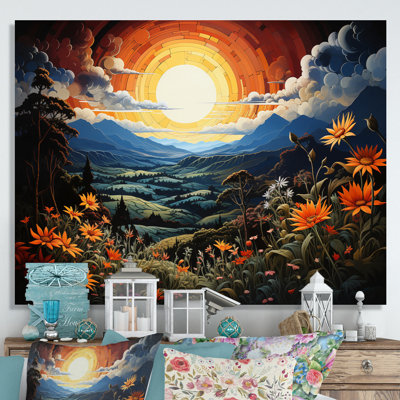 «Bariola Asian Art Mandala Sky I», reproduction d'art sur toile