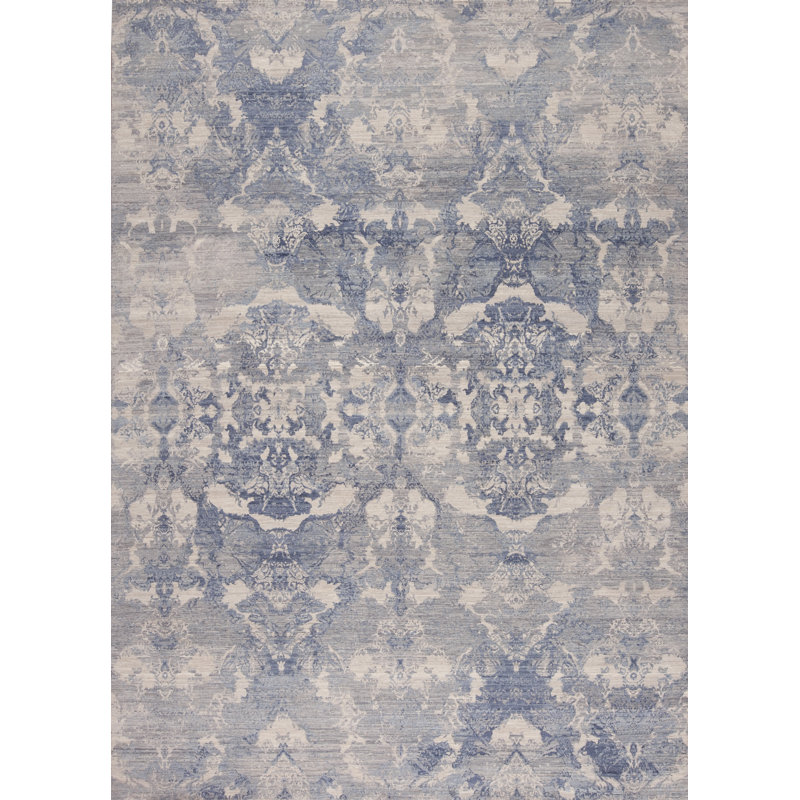 Serendipity Hand Knotted Wool Area Rug, Rectangle 6' x 9'