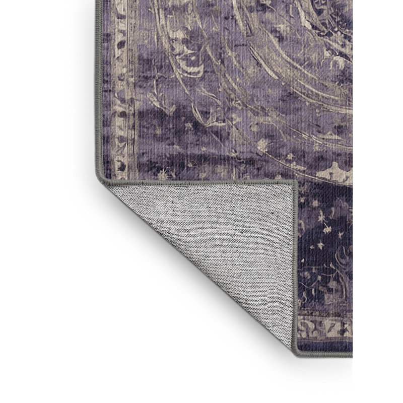 Machine Washable Pink Area Rug, Rectangle 2' x 3'