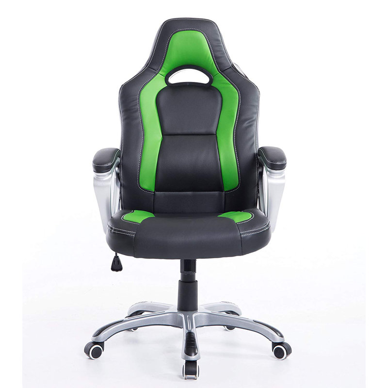 Zipcode Design Oxley Faux Leather Swiveling PC & Racing Game Chair, Green