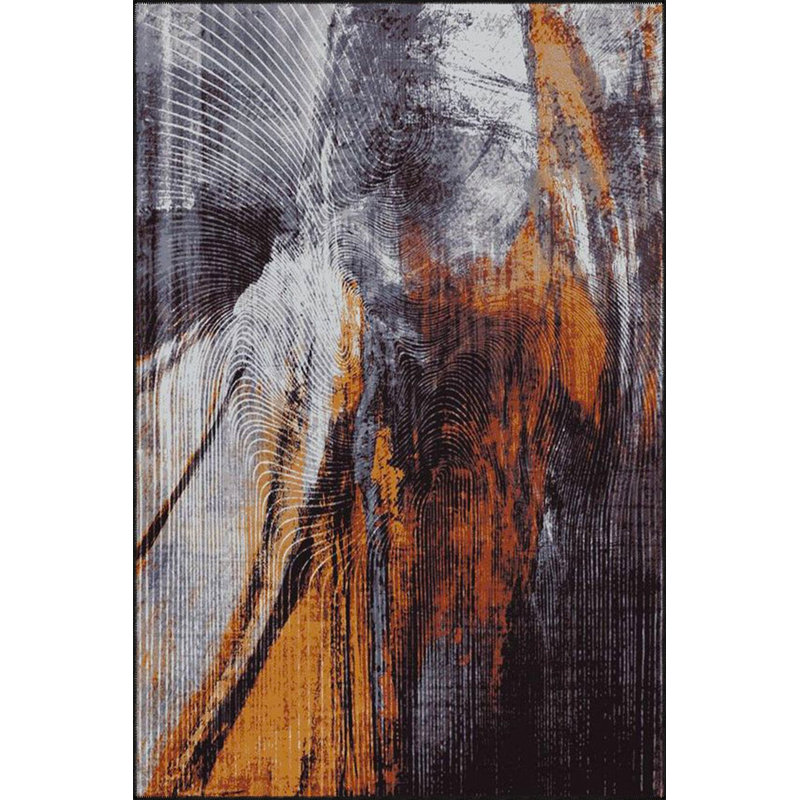 Splashed Paint Themed Woven Base Washable Rug, Rectangle 2'4" x 3'11" Rug Pad Included