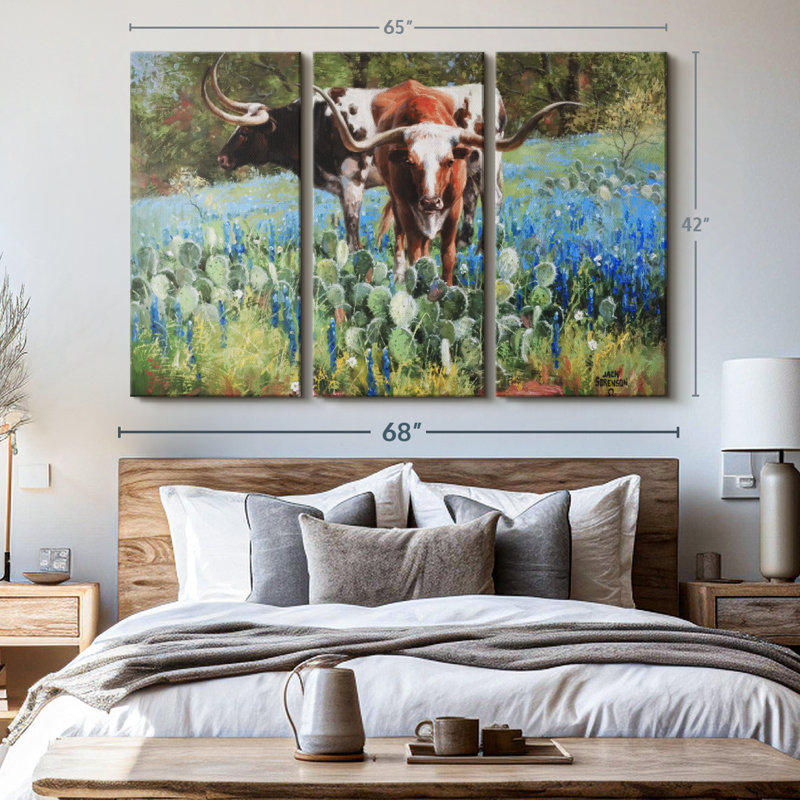 Impression sur toile T For Texas, H 42 po x l 65 po x P 1,25 po