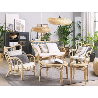Yampa Rattan 4 - Person Seating Group with Cushions