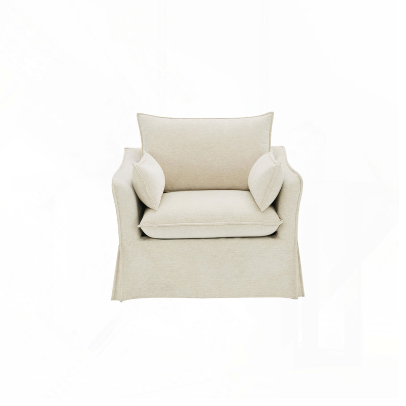 Chaise en lin Shane avec 2 coussins