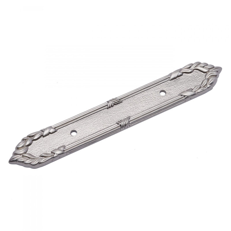 Ornate Edge 3 "Center to Center Pull Backplate BP Series, Nickel satiné