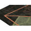 Wool Geometric Area Rug in Black/Yellow