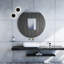 Miroir mural rond de 70 cm, panneau blanc, idéal pour diverses scènes de maison, miroir d'amplification de l'espace de 70 cm, chambre à coucher et vestibule appropriés, image claire